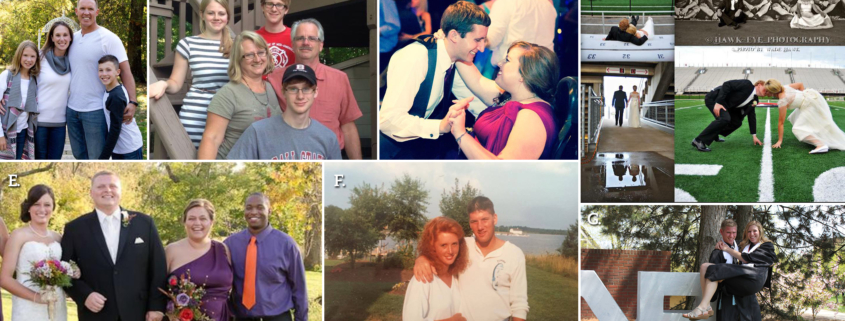 Images from the winners of a Ball State Valentine's Day contest are seen in a collage